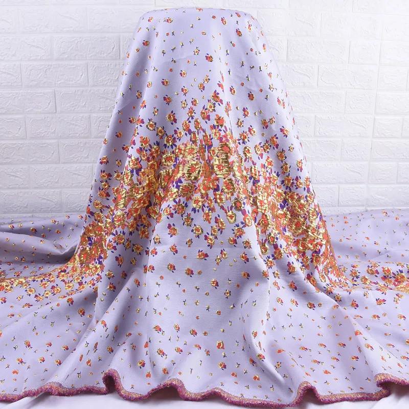 
 Высококачественная африканская вышивка, позолоченное кружево, французская нигерийская парча, жаккардовая Кружевная Ткань 5 ярдов для вечернего платья 2108  