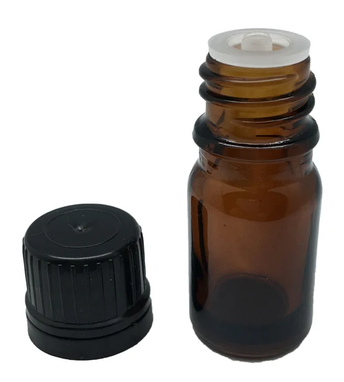 5 ml 10ml 15 ml 20 ml 30ml 50ml 100ml Euro Dropper Amber Essential Oil Glass Bottle with Tamper Evident Cap and Orifice Reducer