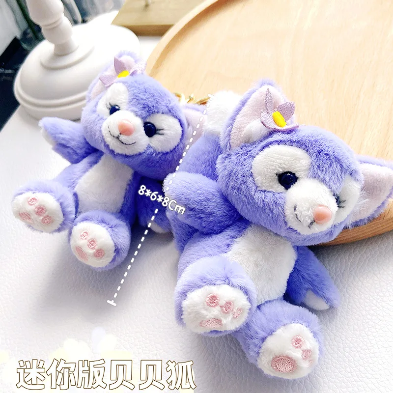 Mini Linabell Backpack Keychain 3D Design Cartoon Doll Stuffed Toys Fox Animal Plush Toy