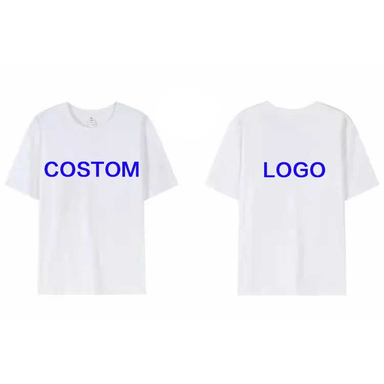 OEM Custom logo Solid half sleeve bottomed versatile T-shirt Heavy