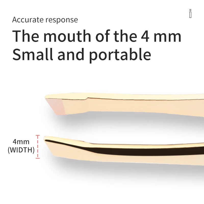 Lower MOQ  Fast Customized  Smart Private Label Silver  Gold Eyebrow  Tweezers