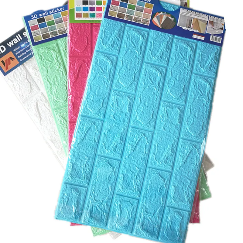 Hot sale Mould-Proof 3d foam wallpapers retro brick Marble brick 3d foam wall panel wooden 3d foam wall paper