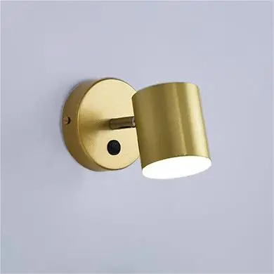 Zhongshan Wall Lamp Light Indoor Bedroom Wall Light Fixtures Gold Metal sconce with Switch Wall lights