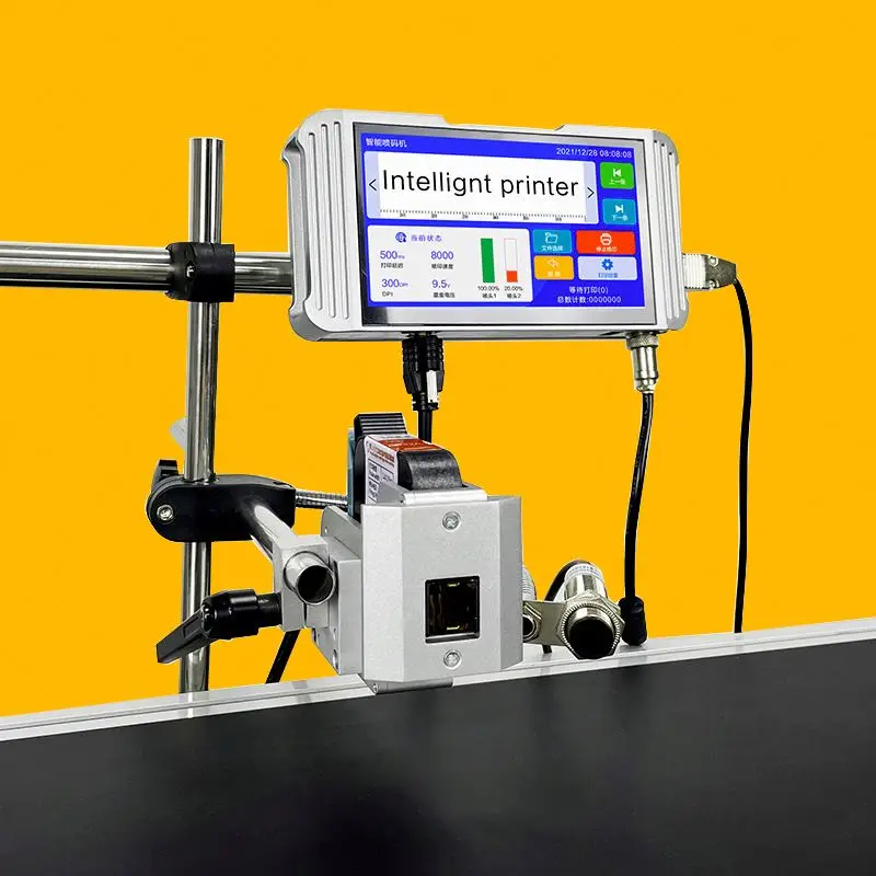 Online Tij Inkjet Printer Ink Cartridge Batch Coding Expiry Date Barcode Qrcodes Plastic Bag Printing Machine