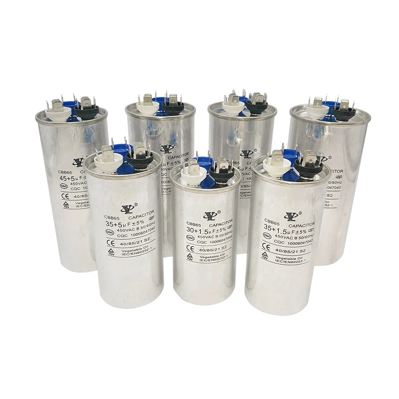 Explosion-proof Start-up Capacitor CBB65 450V 40UF High-voltage Air-conditioning Capacitor mMoisture-proof Heat Dissipation