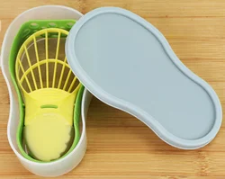 Avocado Slicer 6 In 1 Function Tool Storage Container Set for Kitchen Avocado Cutter with Green Chopper Fruit & Vegetable Peeler