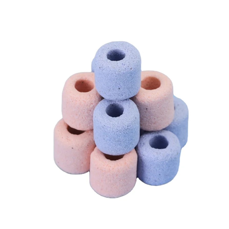 2024 Water Treatment Minerals filter media Ceramic bacteria  ring Biological Column Breathing Rings  bacteria house for Koi Pond
