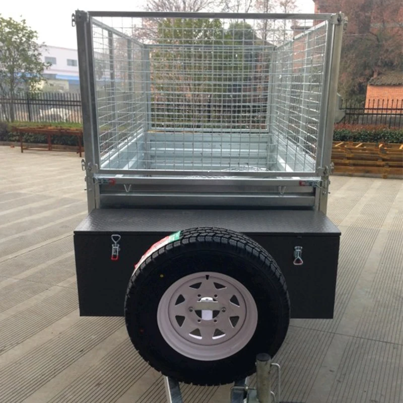 Utility Hot Dipped Galvanised Car Carrier Tandem Trailer With Cage For Sale