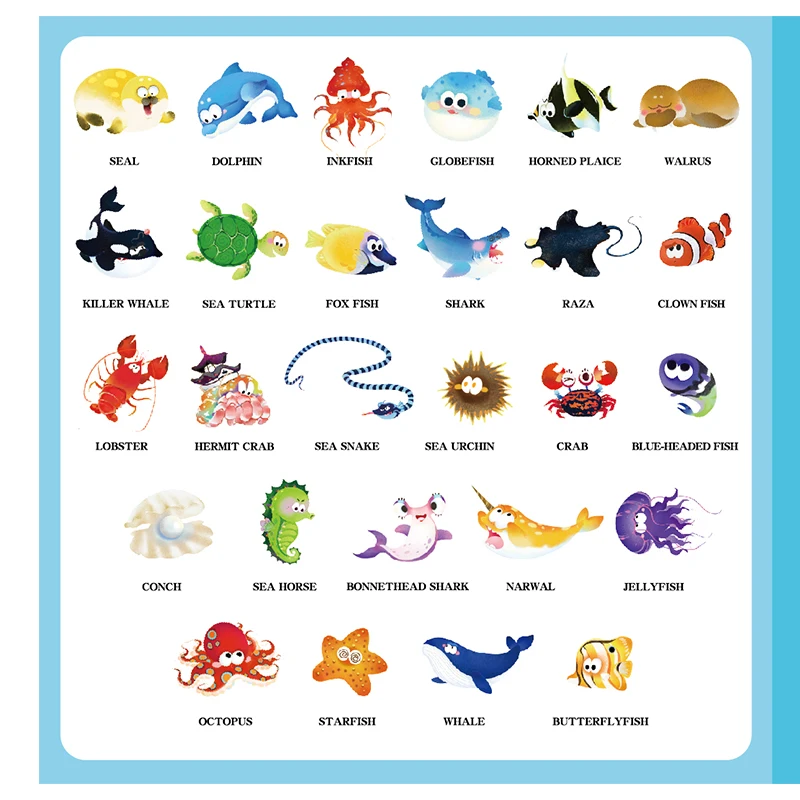 YUCI New puzzle book Behavior habits Ocean Jigsaw Puzzles  Kindergarten Cognitive Early Education Puzzle for kids