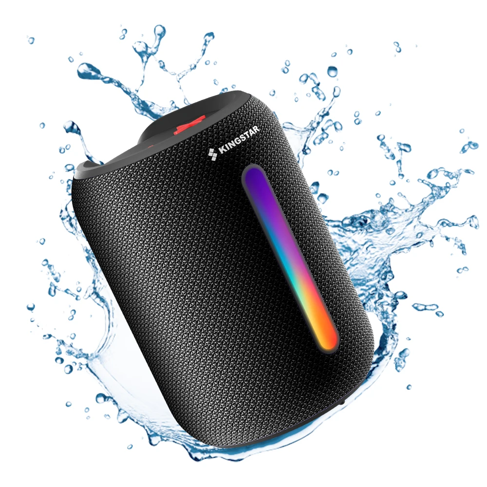 IPX6  MP3 5W Cylid cloth Mini portable waterproof blue tooth boombox bass speaker wireless subwoofer speaker