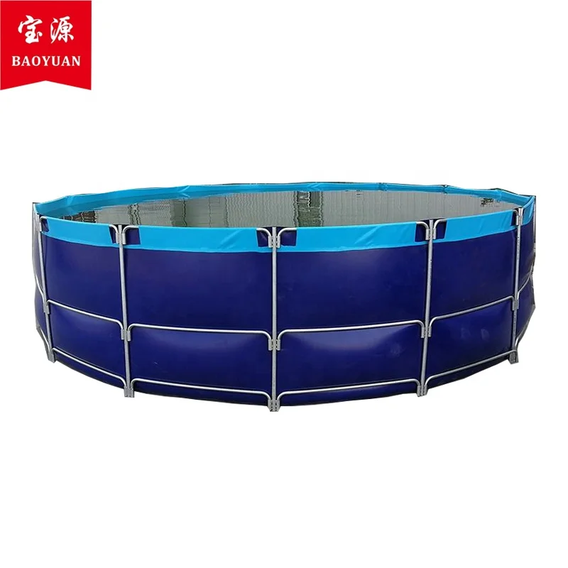 Передвижной брезент biofloc для аквакультуры, большой резервуар для рыбного хозяйства, Круглый пруд