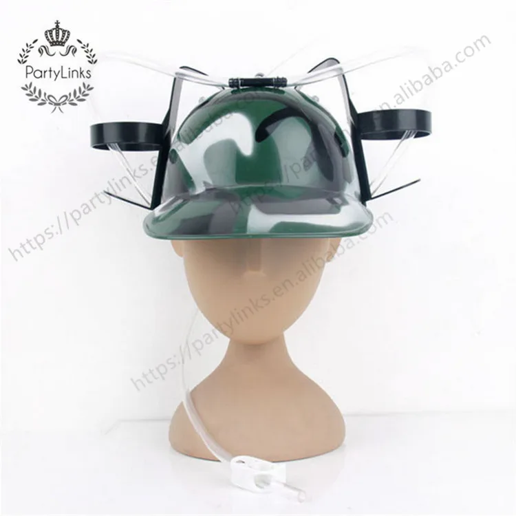 Beverage Helmet Drinking Beer cola Coke Soda Miner Hat Lazy lounged Straw Cap Birthday Party Cool Unique Toy Prop Holder Guzzler