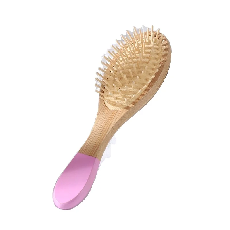 Wholesale Massage Natural bamboo  hair brush Oval Hair detangling hair Brush