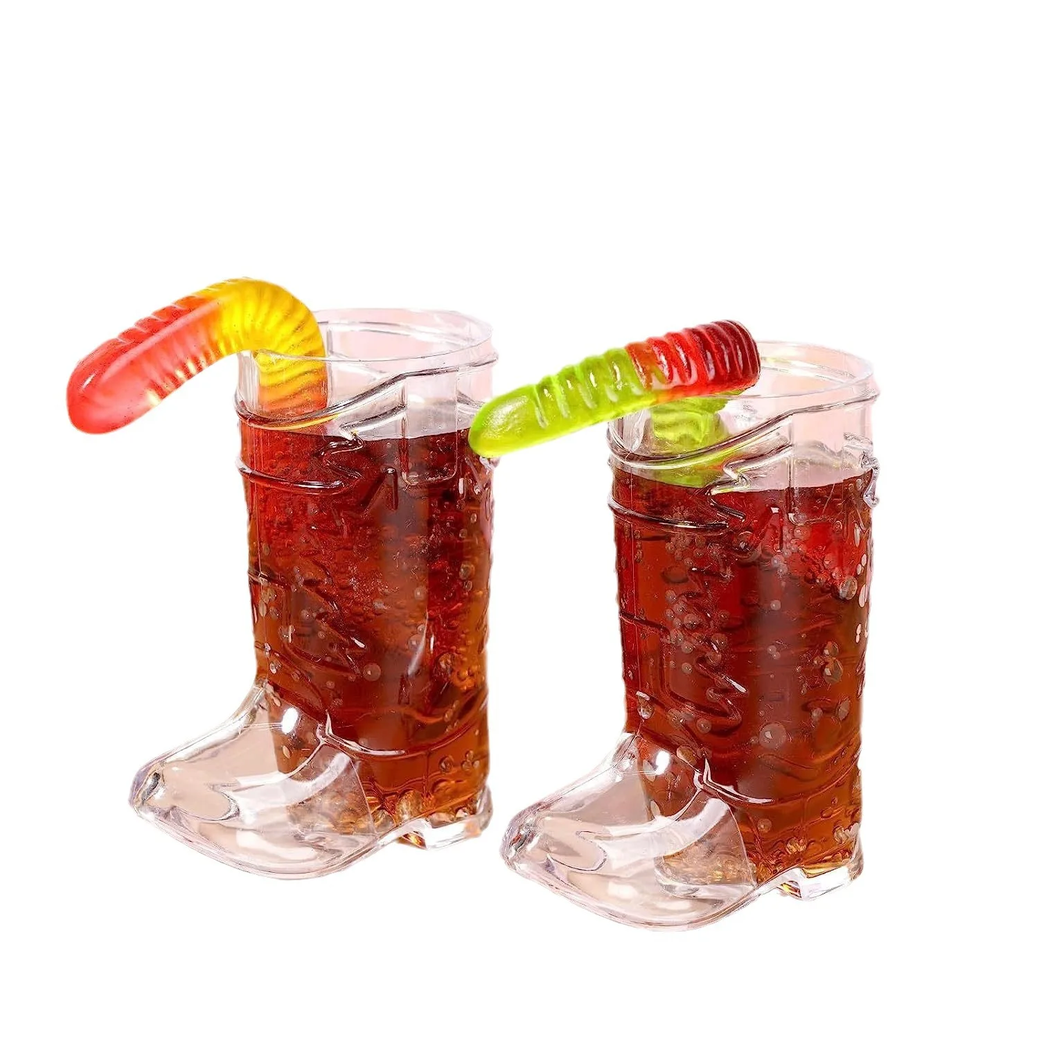 Novelty 2oz Plastic Western Cowboy Boot Shape Shot Glass Set for Enjoying Your Drink in Style