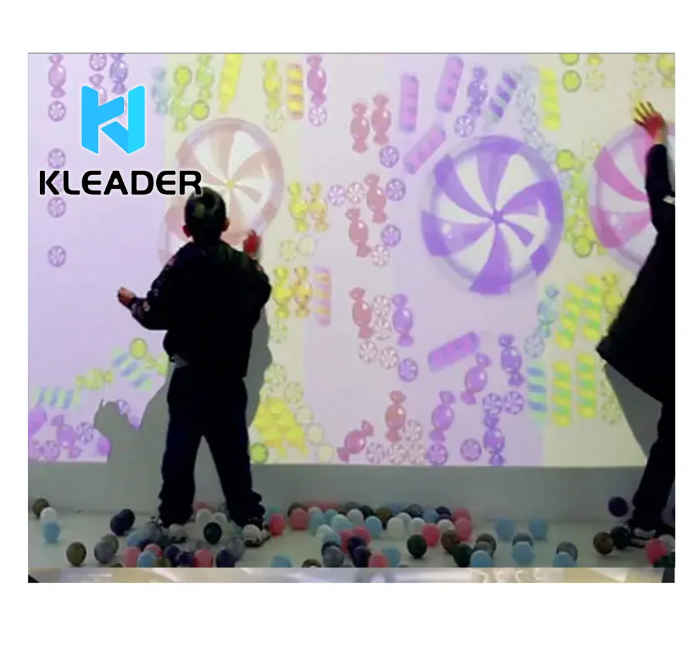 Interactive Full Wall kids projection games touch wall big screen magic 3D dynamic art virtual reality augmented holographic