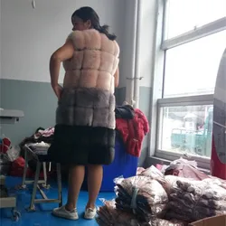 Fashion Factory wholesale custom spot Winter Fake Fur Coats High quality Women long Faux fur sleeveless coat luxury fur jacket