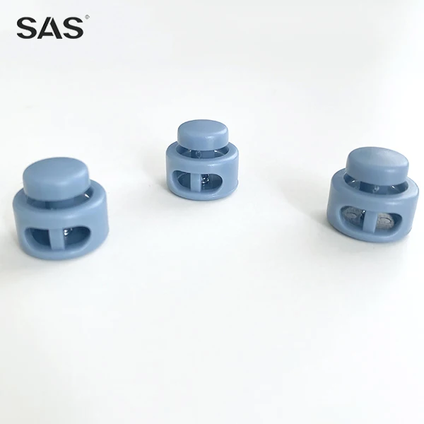 SAS Factory Direct Selling In Stock Plastic Spring Cord Lock Stopper Dark Blue Elastic Cord Stopper