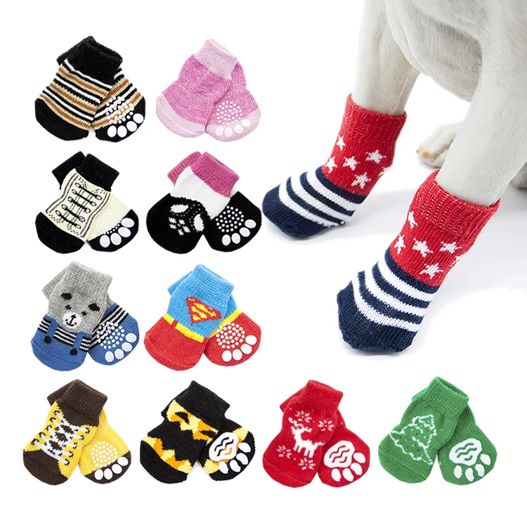 T-2 Personalized Waterproof Cat Pet Apparel Dog Anti slip Protect Paw Socks Custom Design Support for Dogs