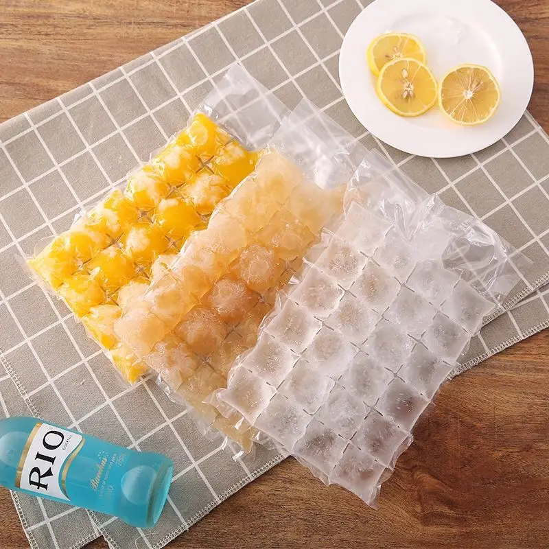 Custom ice cube ldpe plastic cooler pack bags disposable storage freezer self seal plastic ice cube packaging bags for ice cubes