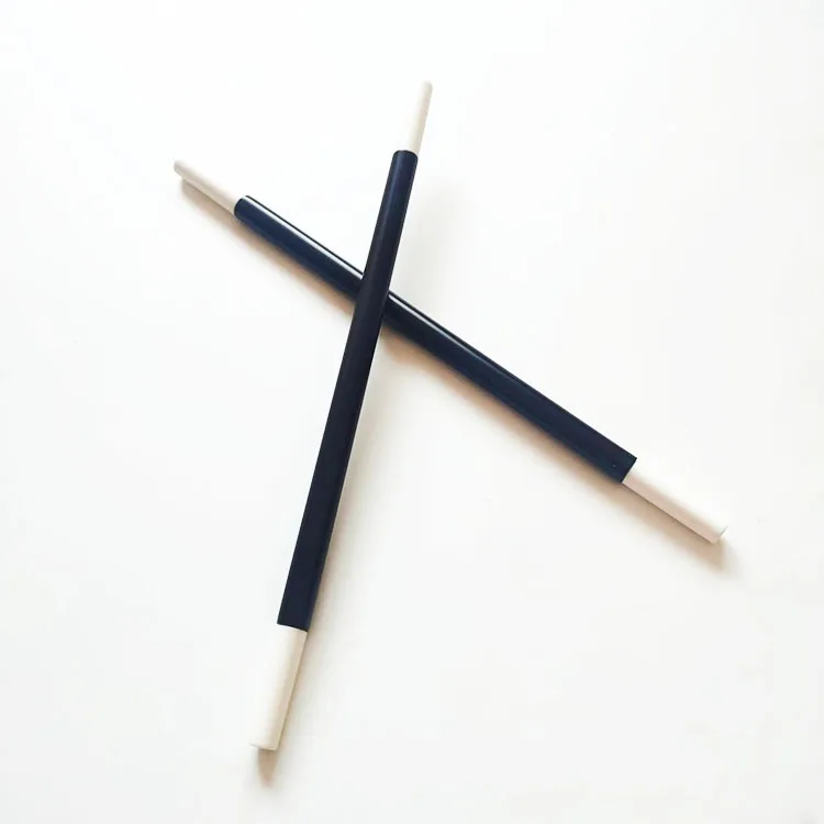 Promotion Gift Plastic Black Magic Wand Customized Logo Stick Black Tube With White Ends Magic Trick