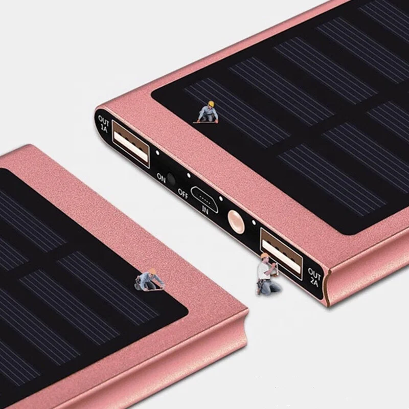 2022 Trending Products Hot Sell Rechargeable Battery Solar Power Bank 20000 Mah Portable Mini Outdoor Power Bank For Smartphone