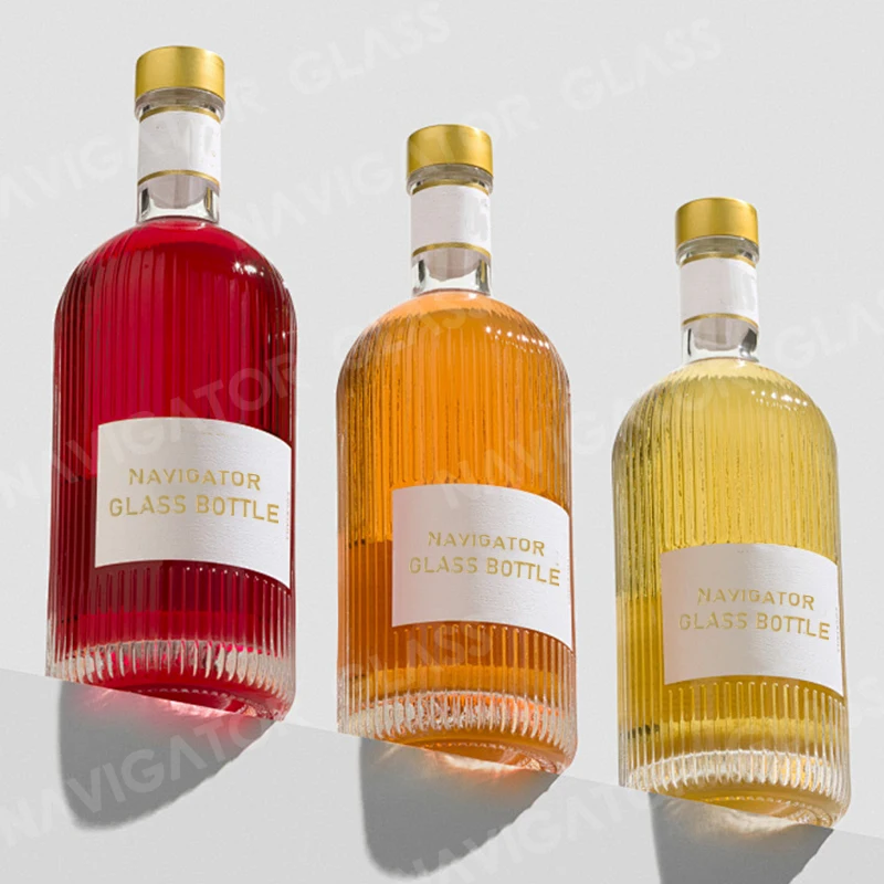 Chinese Manufacturer Glass Bottles For Spirit Beverages Frosted For Gin Vodka Tequila Whisky Brandy