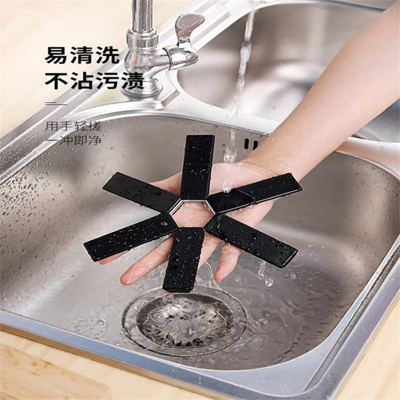 Foldable Heat Resistant Placemat Dining Table Mat Plastic Insulation Coaster Pads for Pan Pot Bowl Holder utensilios de cocina