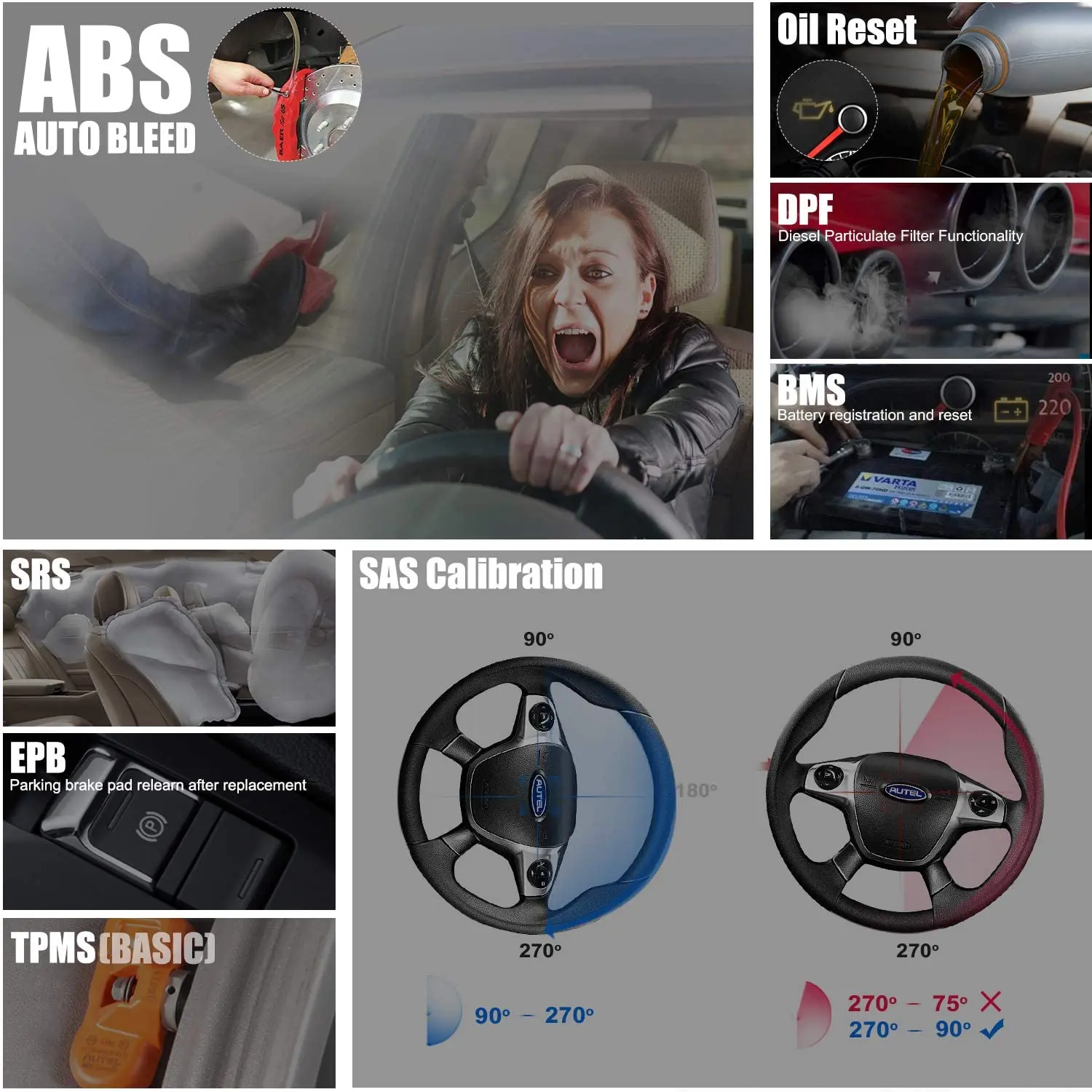 Autel MaxiPro MP808K All Systems Diagnosis Bi-Directional Key Coding MP808K Car Scanner Automotive Universal Diagnostic Tool