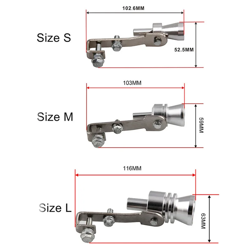 JDMotorsport88 JDM Racing Car Auto Turbo Sound Whistle Muffler Exhaust Pipe Blow Off Valve BOV Simulator