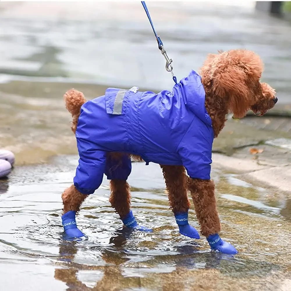 Colorful Waterproof Dog and Cat Shoes Luxury & Cute Anti-Slip Rubber Boots Comfortable Pet Rain Shoes