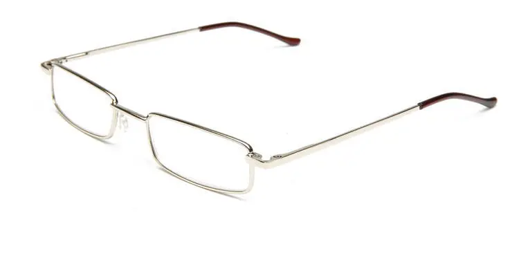 Exquisite wholesale metal spring hinge reading glasses portable presbyopia glasses with case