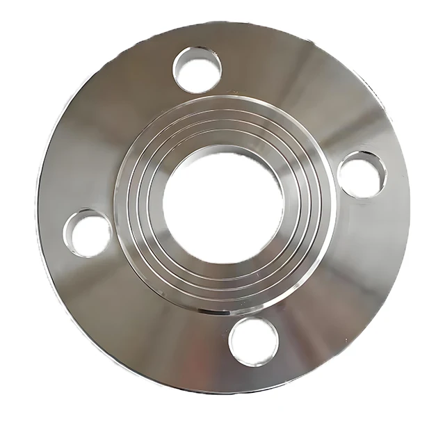 ANSI ASME DIN ISO Compliant Titanium GR2 DN50 Plate Flat Welding Flange with Pipe Connection