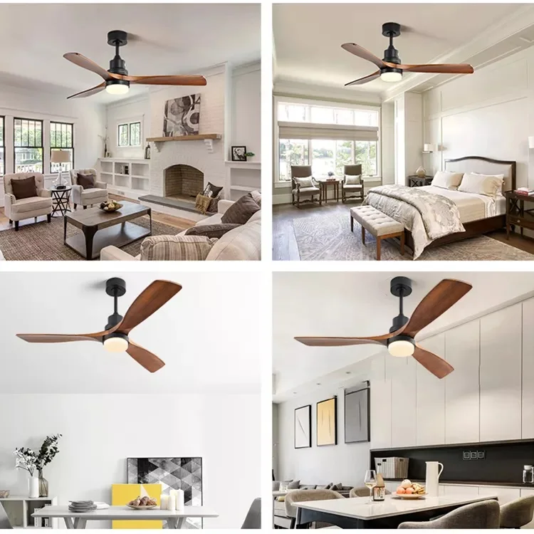 High Quality Ceiling Fan 220v 52 Inch Decorative Indoor Ceiling Fan With Light Remote Control