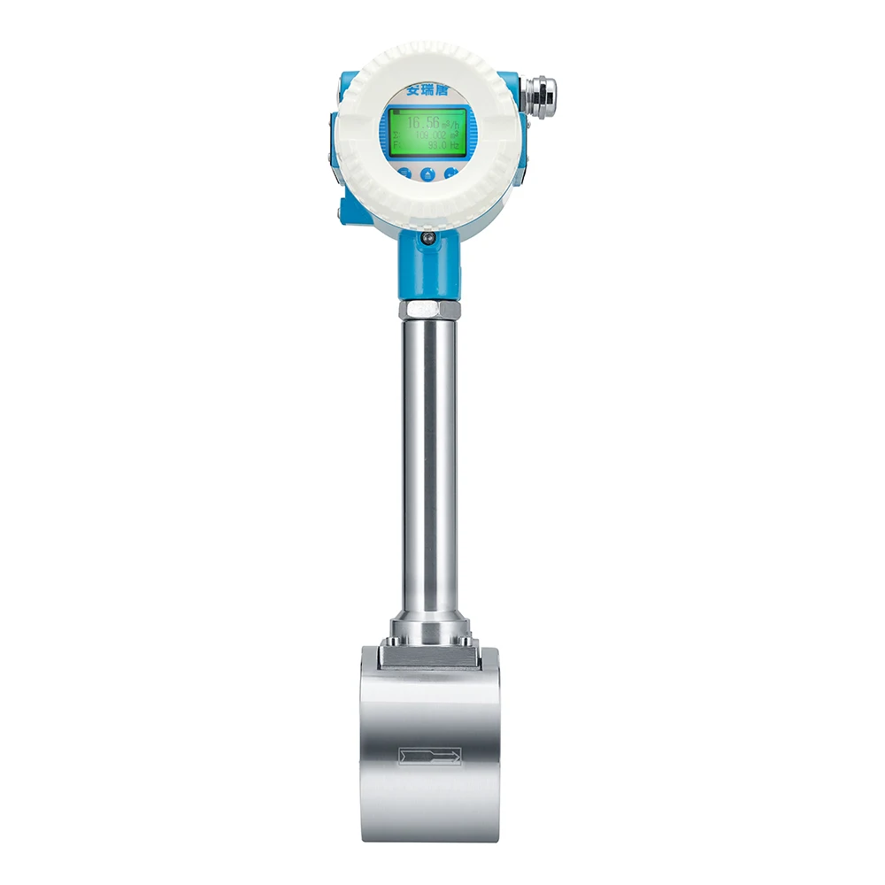 manufacturer digital display PN40 steam insert vortex flowmeter