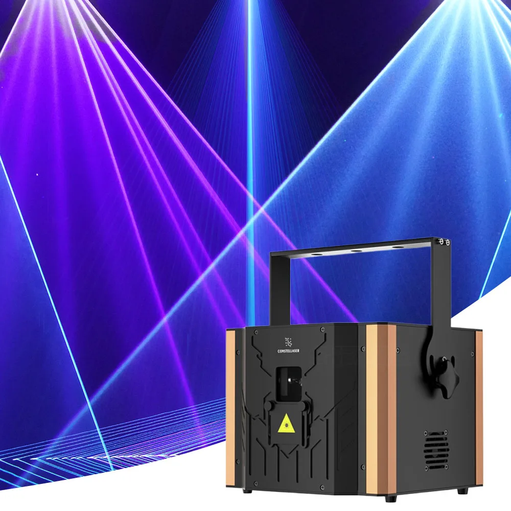 SHEHDS Full Color RGB 6W Laser Light Wedding 3D Animation Laser Projector DJ Disco Night Club Light Show Beam Stage Lighting