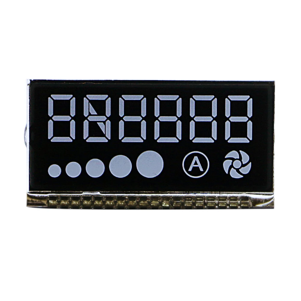 Customized dimension mono White background positive 7 segment LCD screen module