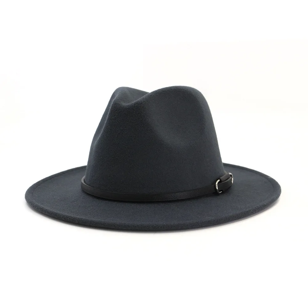 
Amazon hot selling Lisianthus Belt Buckle Fedora Fashion Winter Hats For Women 