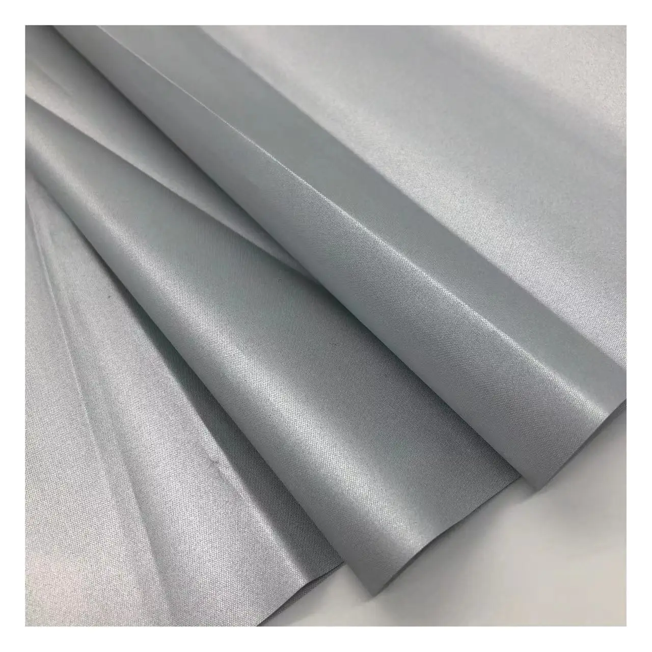210T 100 Polyester Taffeta  Fabric PA/AC+PU Coated Silver Coated Polyester Taffeta Fabric For Sunshade