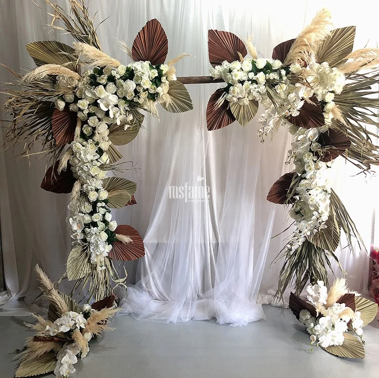 Dried Flowers Arches Garlands Palm Tree Backdrop Stand Flower For Arch In Wedding Supplies