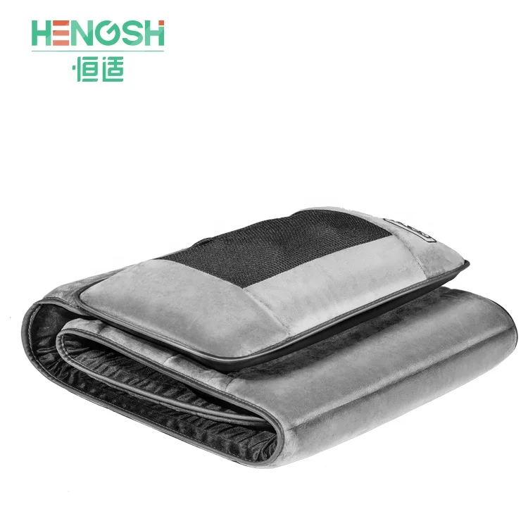 Remote control body massage cushion shaitsu and vibration thermal massage mattress