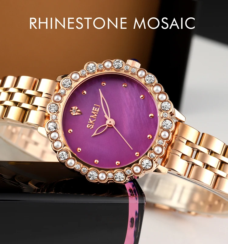 skmei 1799 high quality japan movt stainless steel band quartz watch price 316 women wristwatch relogio