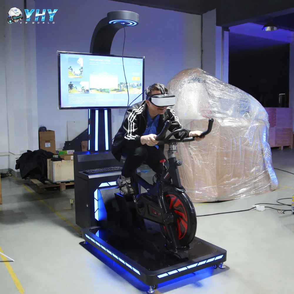 Source Factory 42' Screen Live Sport Vr Bike Amusement Ride 9D Virtual Reality Simulator