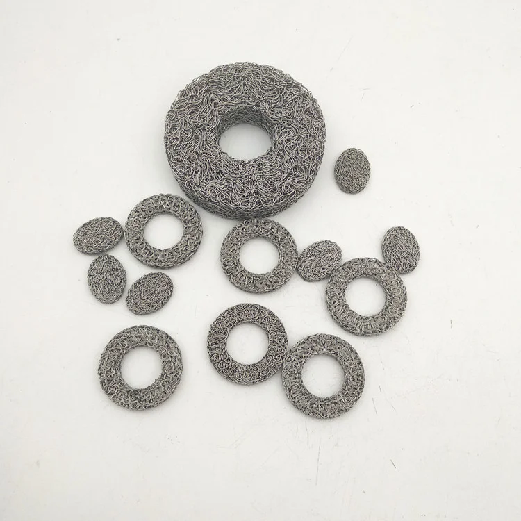 Hot sale knitted steel wire mesh for anti vibration sound attenuating and heat shield components in automotive application