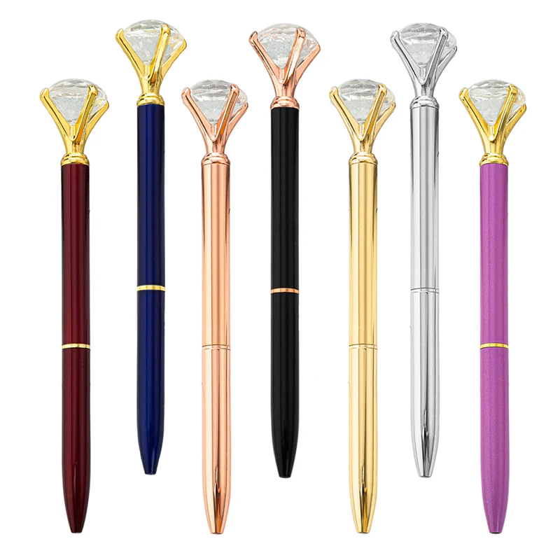 Clearance Sale Crystal Metal Ballpoint Pen With Custom Logo Personalized Ball Pen Diamond Pen For Gift (1600304665714)