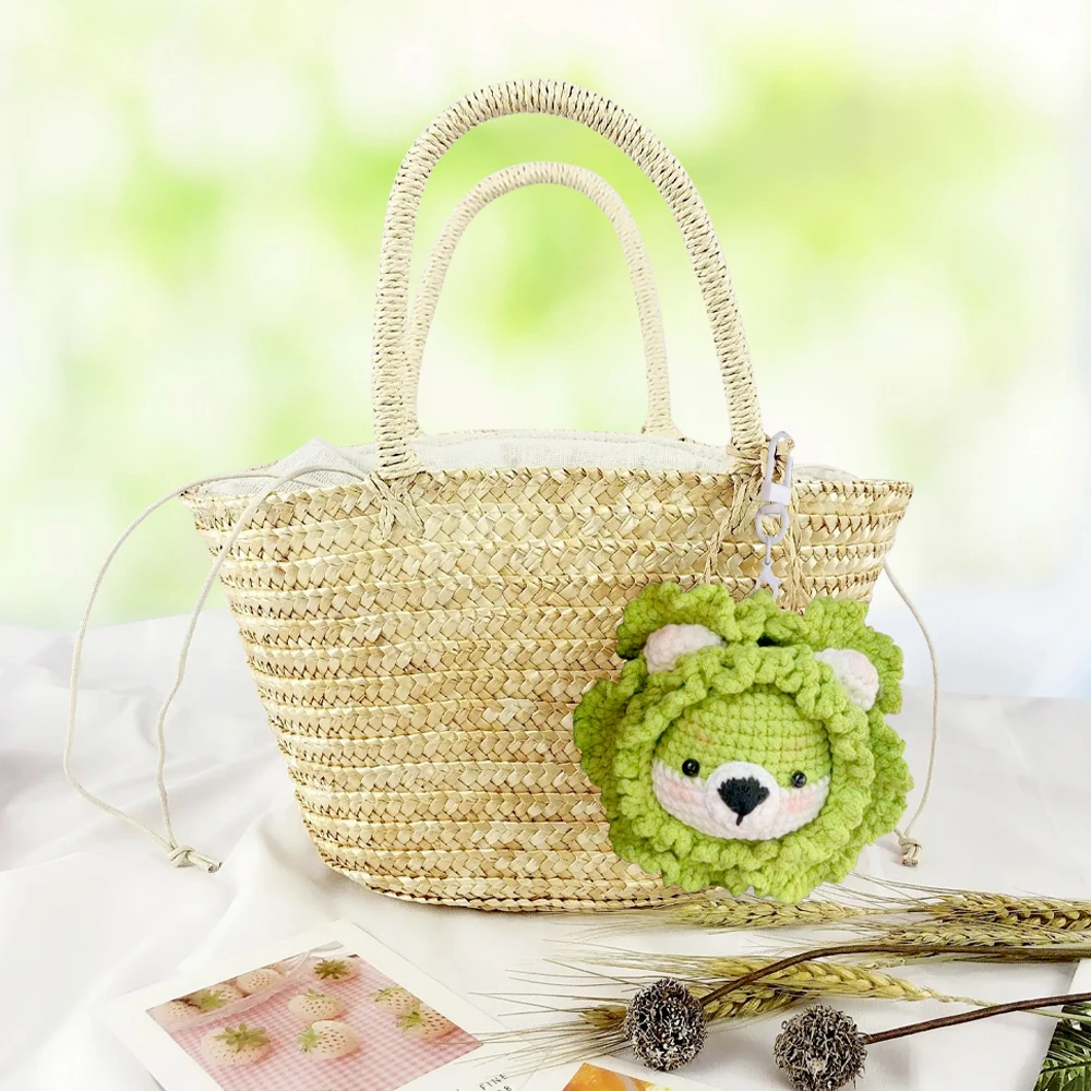 Keychain Cabbage Dog Crochet Kit For Beginners Kids And Adults DIY Knitting Kit With Step-By-Step Video Tutorial