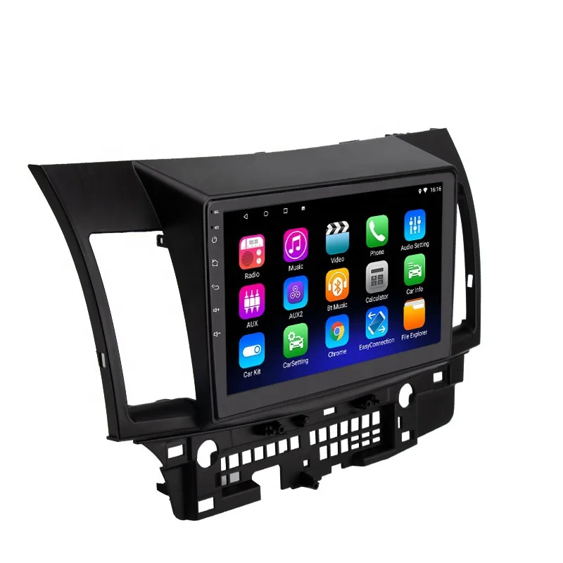 Touch Screen Multimedia System Gps Car Music 2din 10inch Car Dvd For Mitsubishi Lancer Ex Evo With Android 9.1