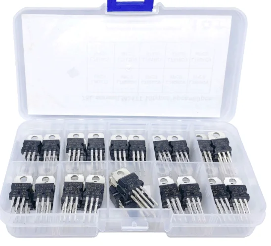 LM317T/L7805/06/08/09/10/12/15/18/24CV Three-Terminal Regulated High Power Transistor Set Kit Box