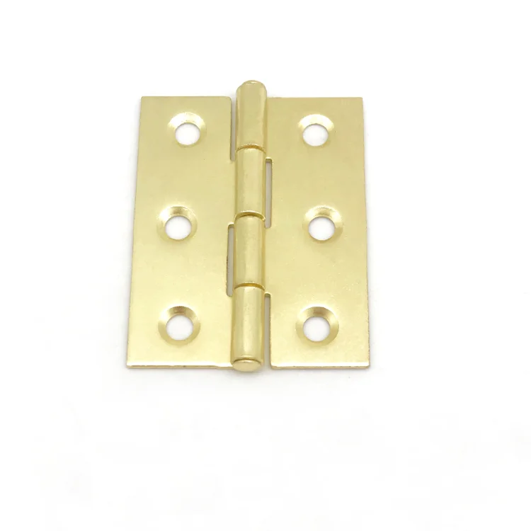 small 2 inch golden finished iron hinges  Best selling Furniture Brass fixed pin Door Hinges  Industrial metal welding hinge