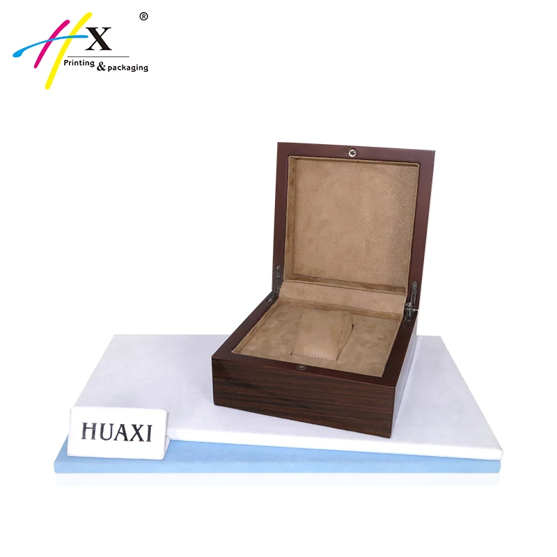 Высококачественная глянцевая коробка для часов, деревянная упаковочная коробка