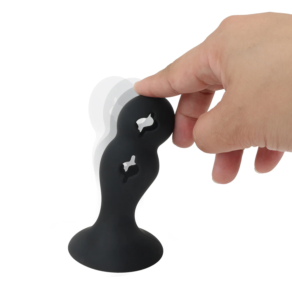 3 Sizes Silicone Butt Plug Anal Beads Dilator Glass Ball Inside For Men Women Couple Prostate Massager Muscles Trainer Sex Toys